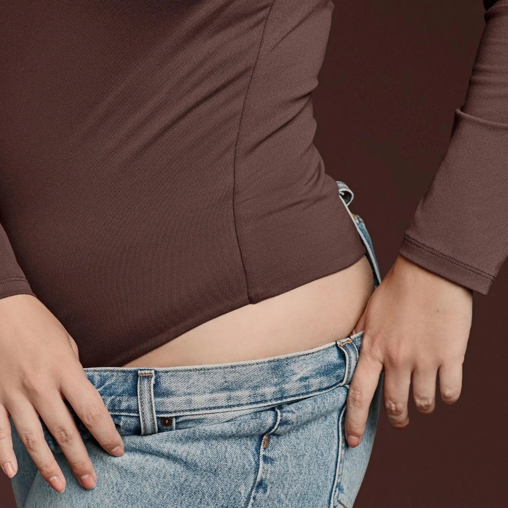 nuuds • Women's Long Sleeve Crewneck Bodysuit - Coffee - Coffee / M - Picture 5 of 9